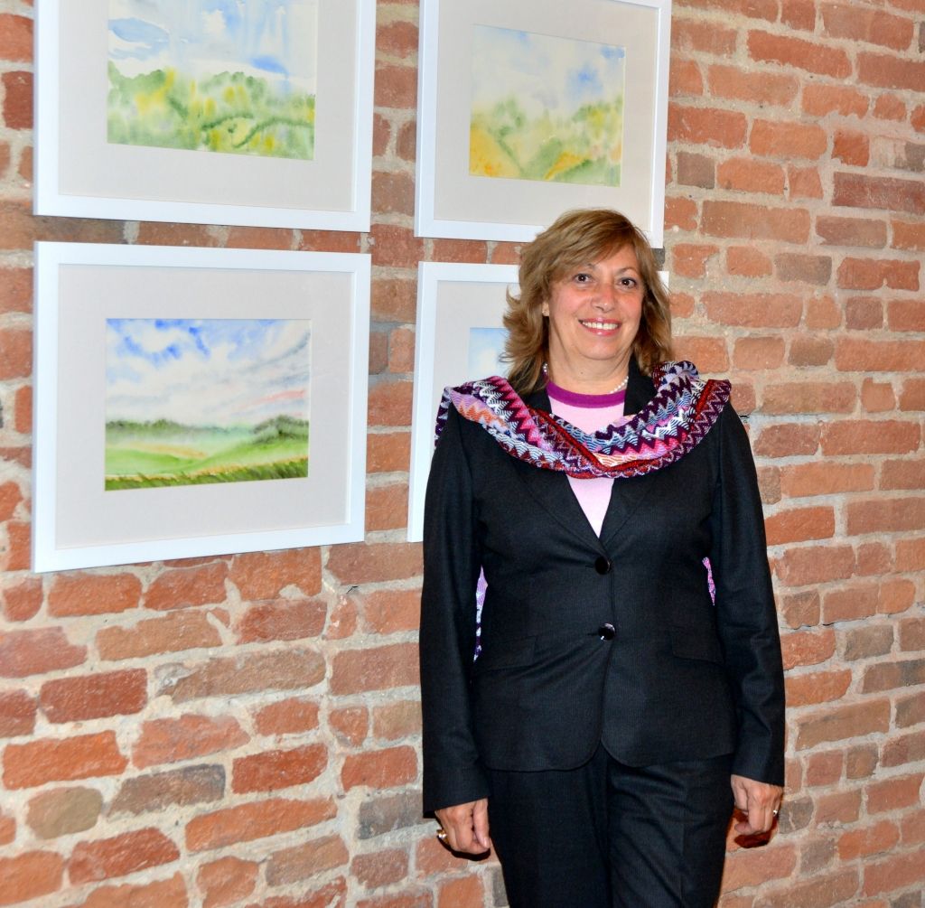 Il Monferrato - in acquarello -  nella cittadina barocca di Nicosia